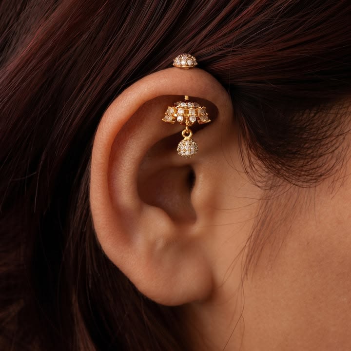 Crystal Jhumka Bugadi