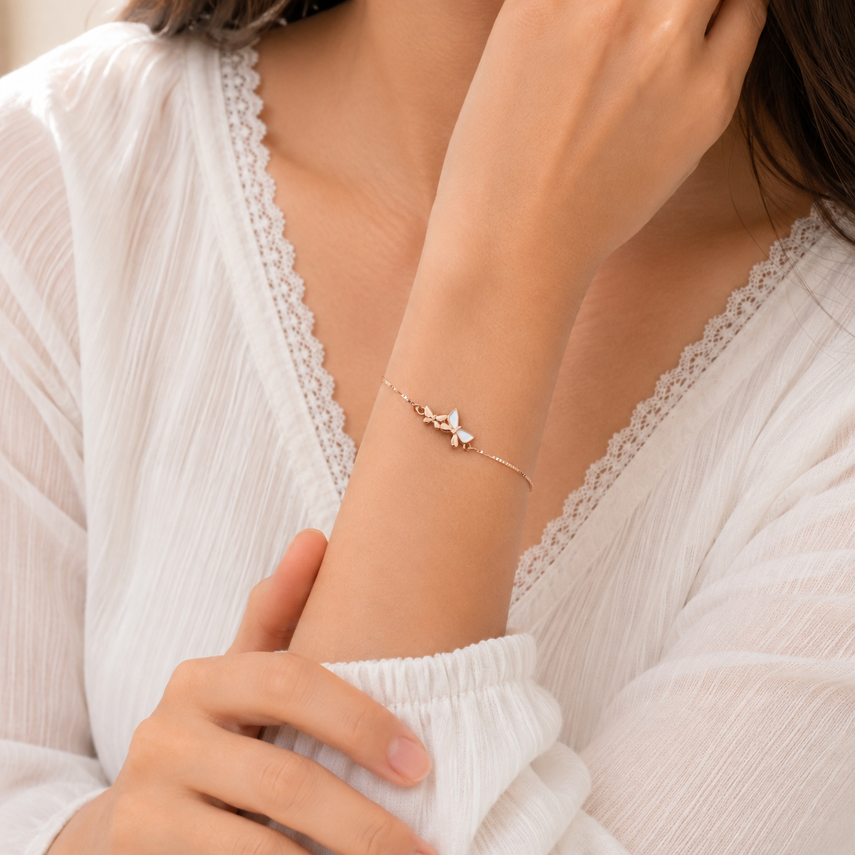 Butterfly Rose Gold Bracelet