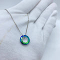 Aurora Crystal Circle Necklace