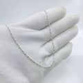 Bead & Bar Silver Chain