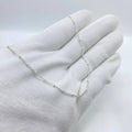 Beaded Twist Silver Chain
