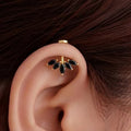 Black Marquise Leaf Bugadi