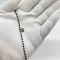 Black Beaded Paw Charm Bracelet