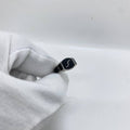 Black Enamel Silver Men’s Ring