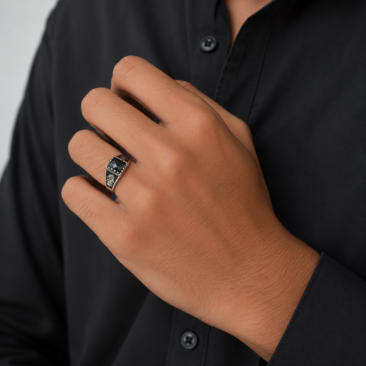 gents silver ring