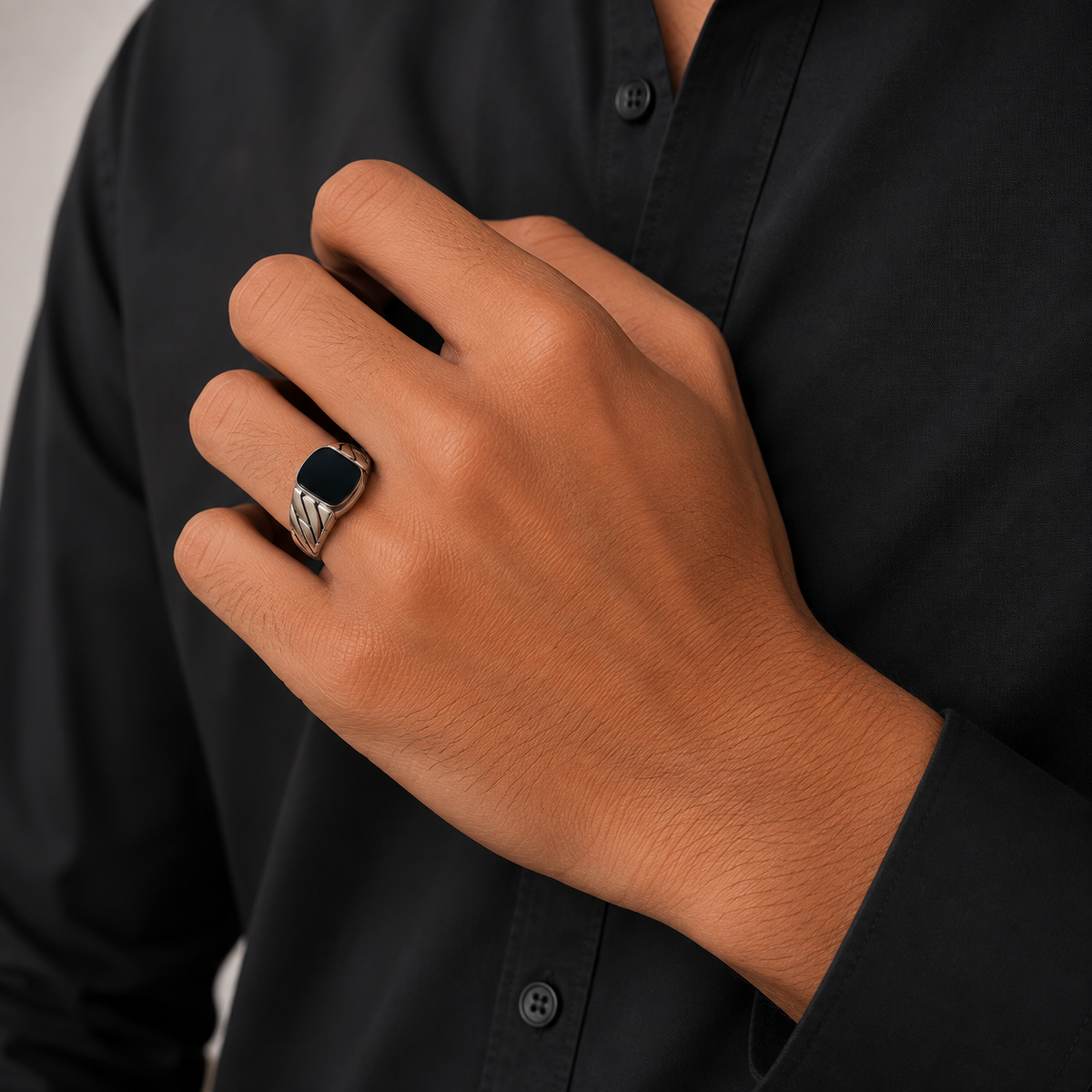 gents silver ring