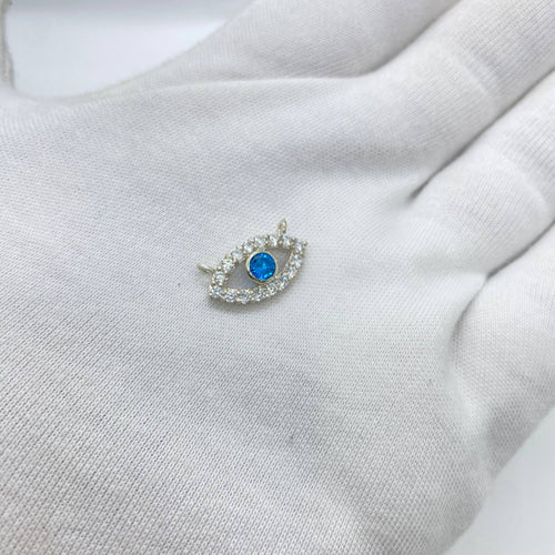 Blue Evil Eye CZ Pendant