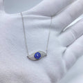 Blue Evil Eye Crystal Necklace
