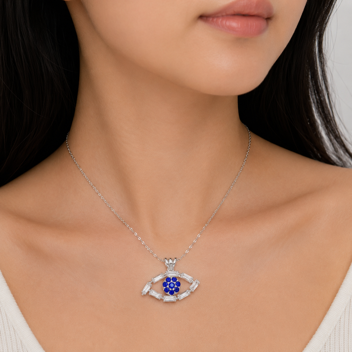 Blue Evil Eye  Necklace