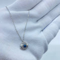 Blue Orb Swirl Necklace