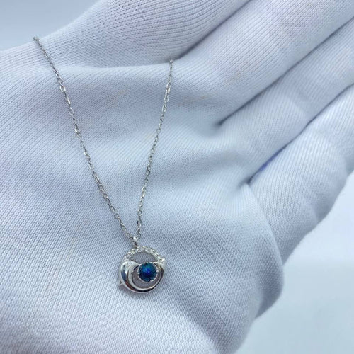 Blue Orb Swirl Necklace