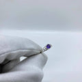 Blue Round Stone Silver Men’s Ring