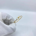 Butterfly Flower Gold Bangle