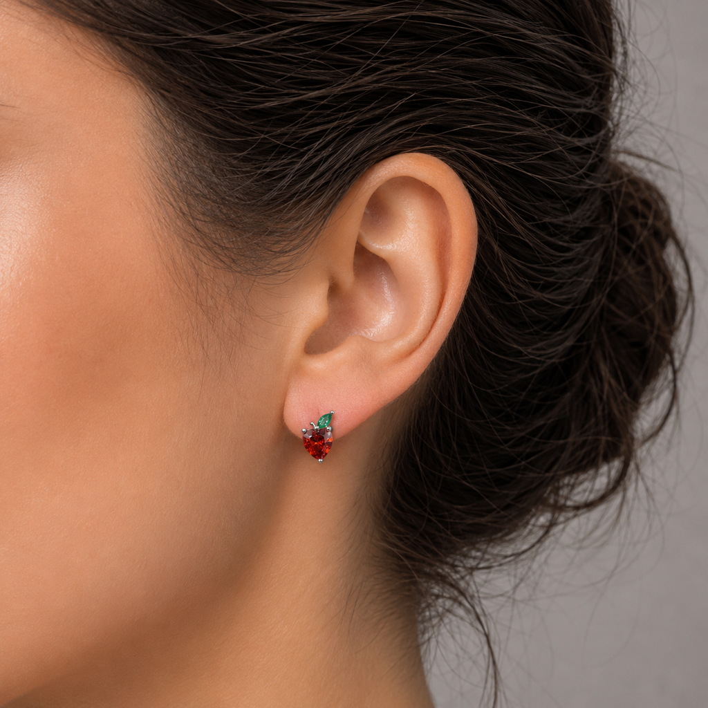 Heart and Leaf Earring