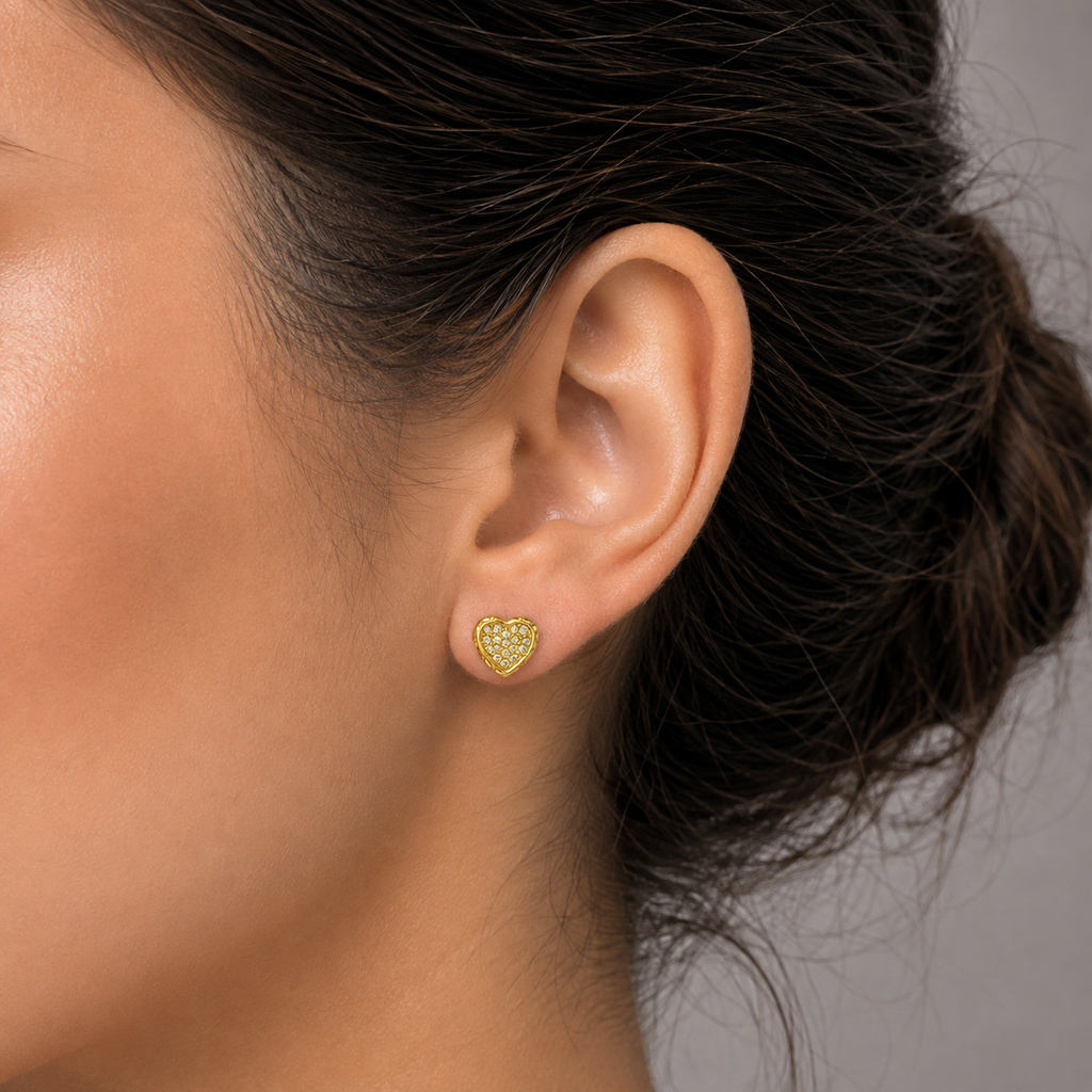 yellow silver stud