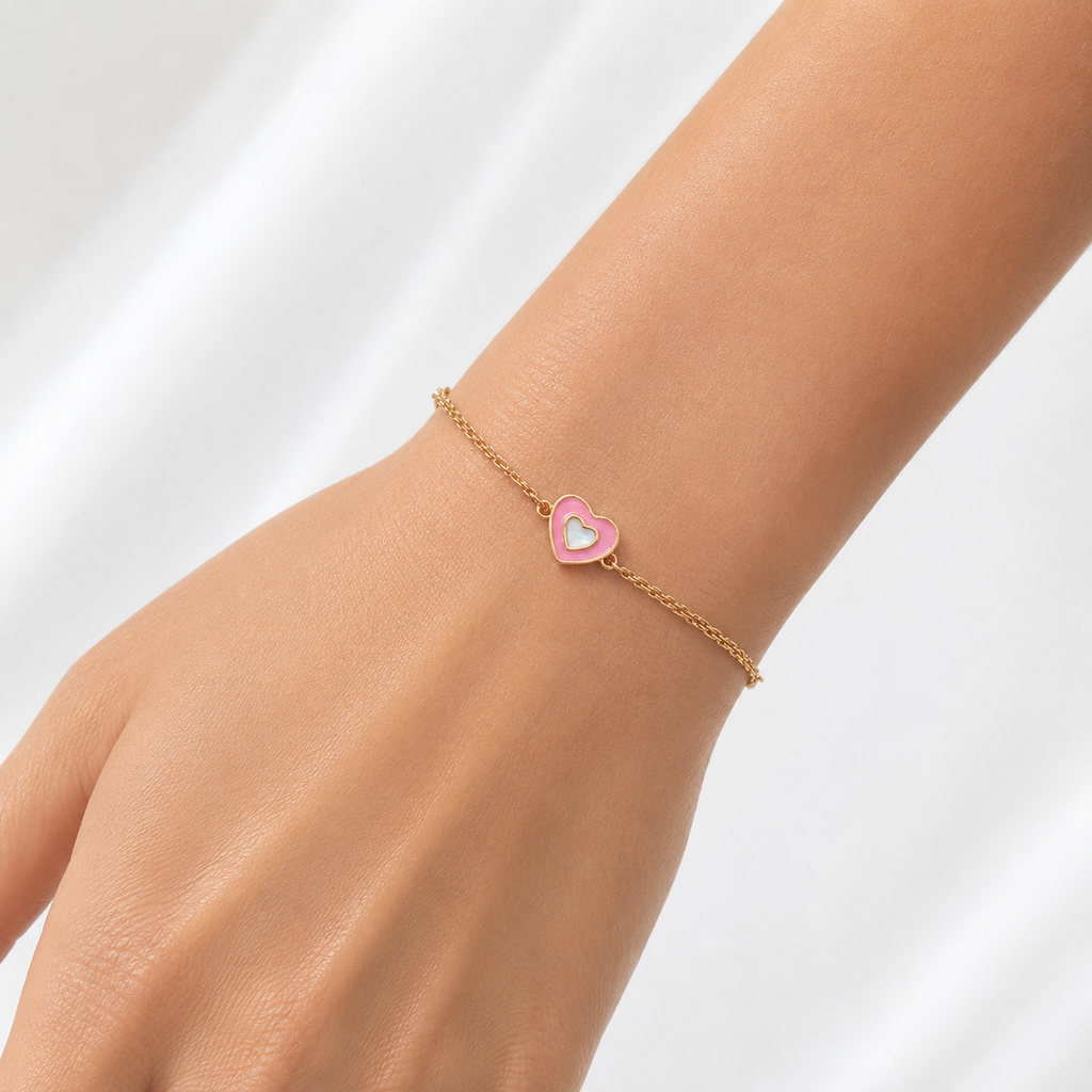 Delicate yellow Heart Bracelet