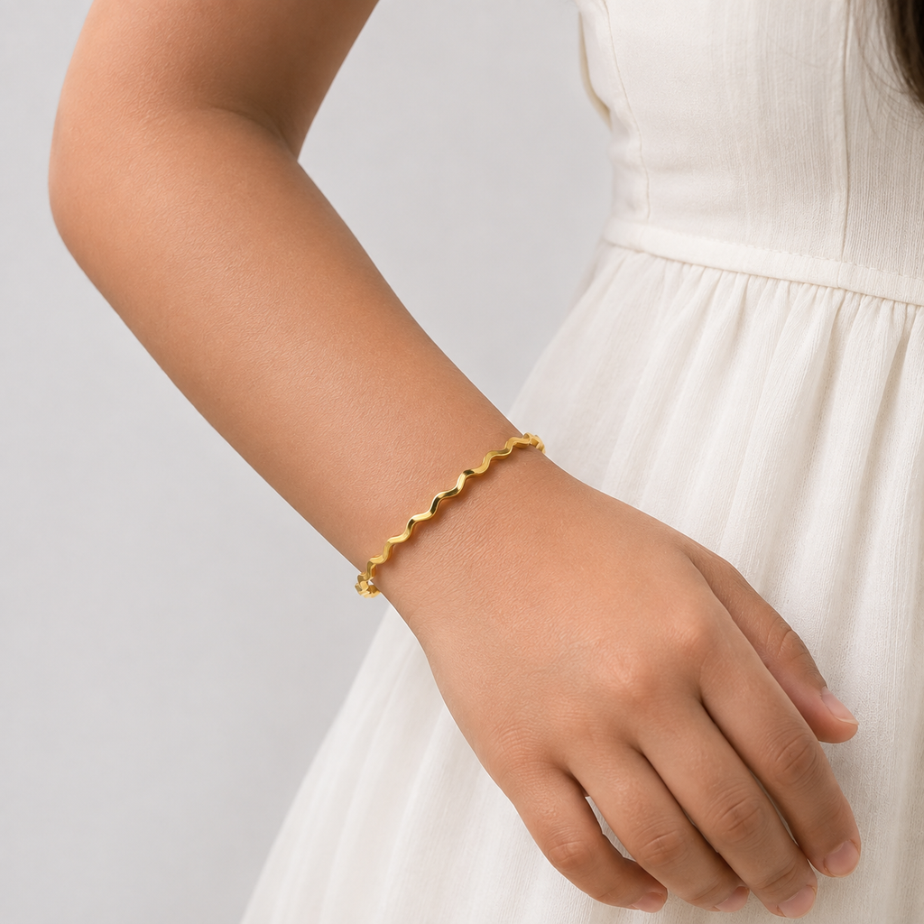 Golden Wave Bangle