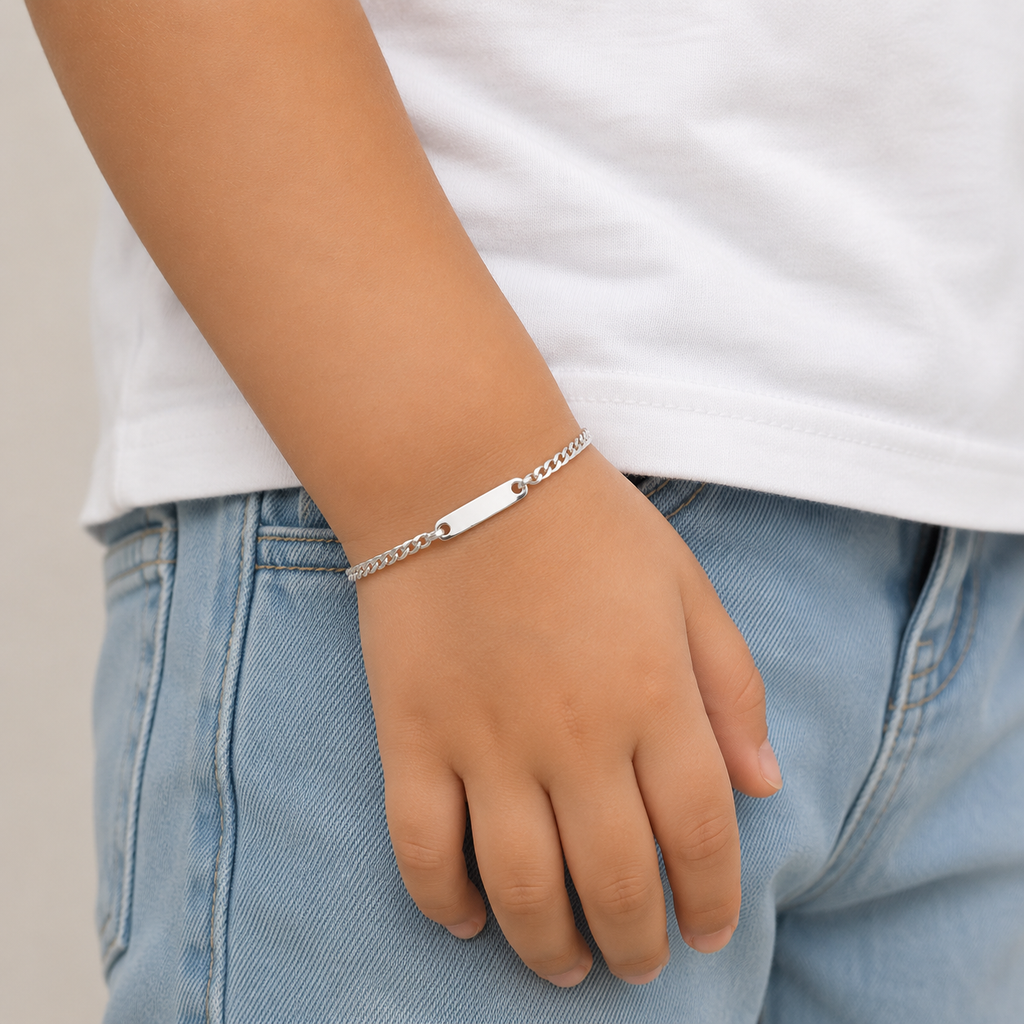 Child’s Silver ID Bracelet 