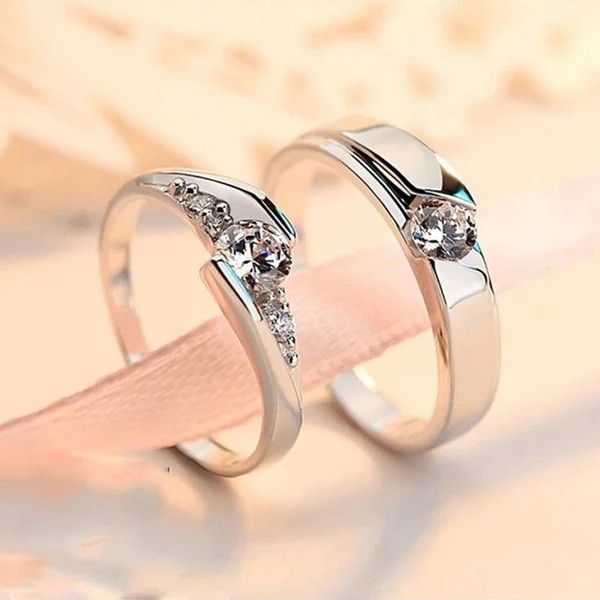 Classic Crystal Couple Ring