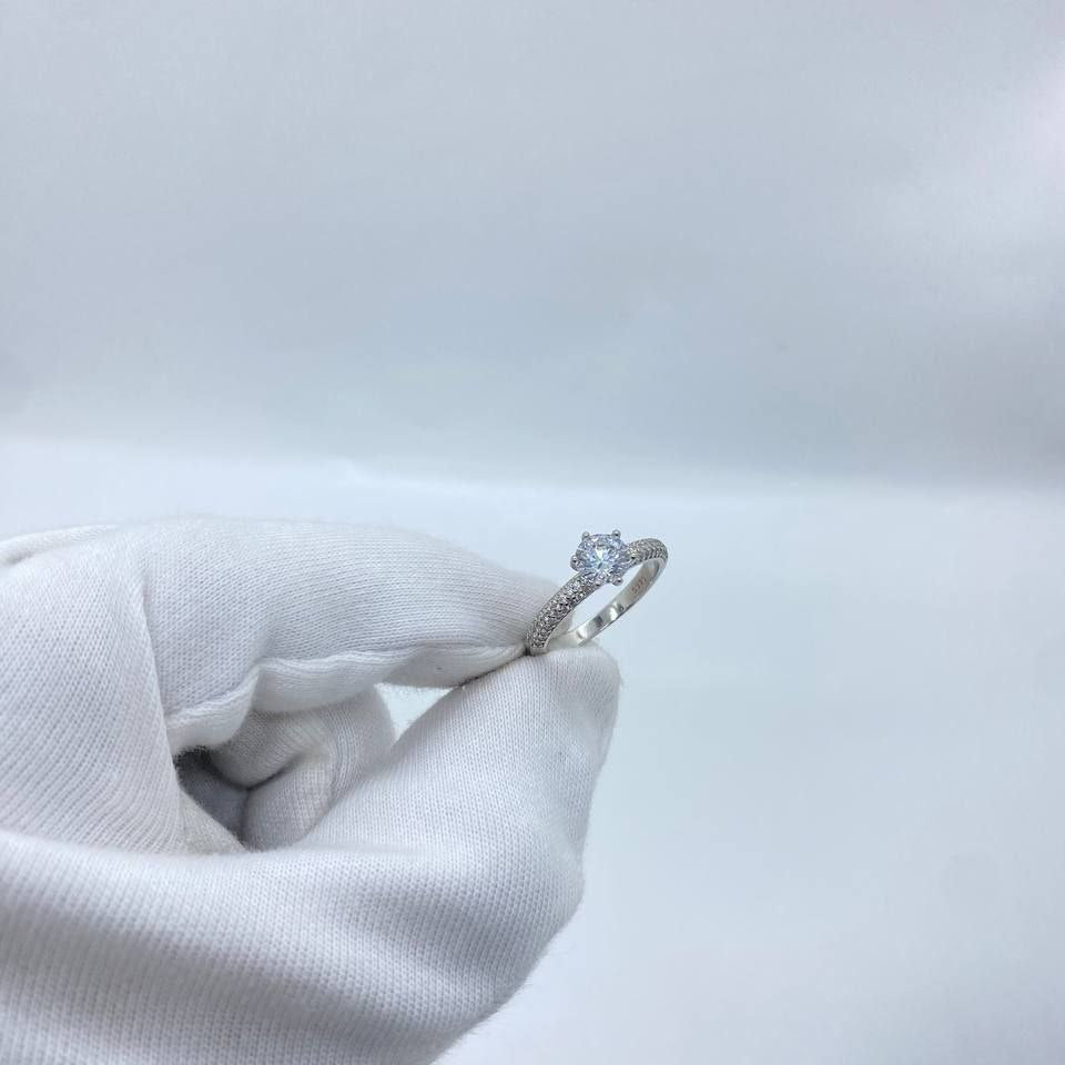 Classic Solitaire Silver Ring