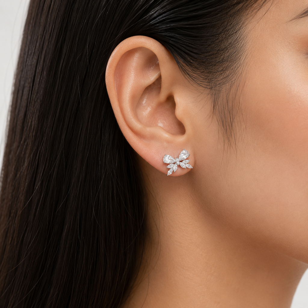 silver earrings