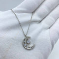 Crystal Crescent Moon Necklace