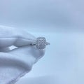 Crystal Cushion Silver Ring