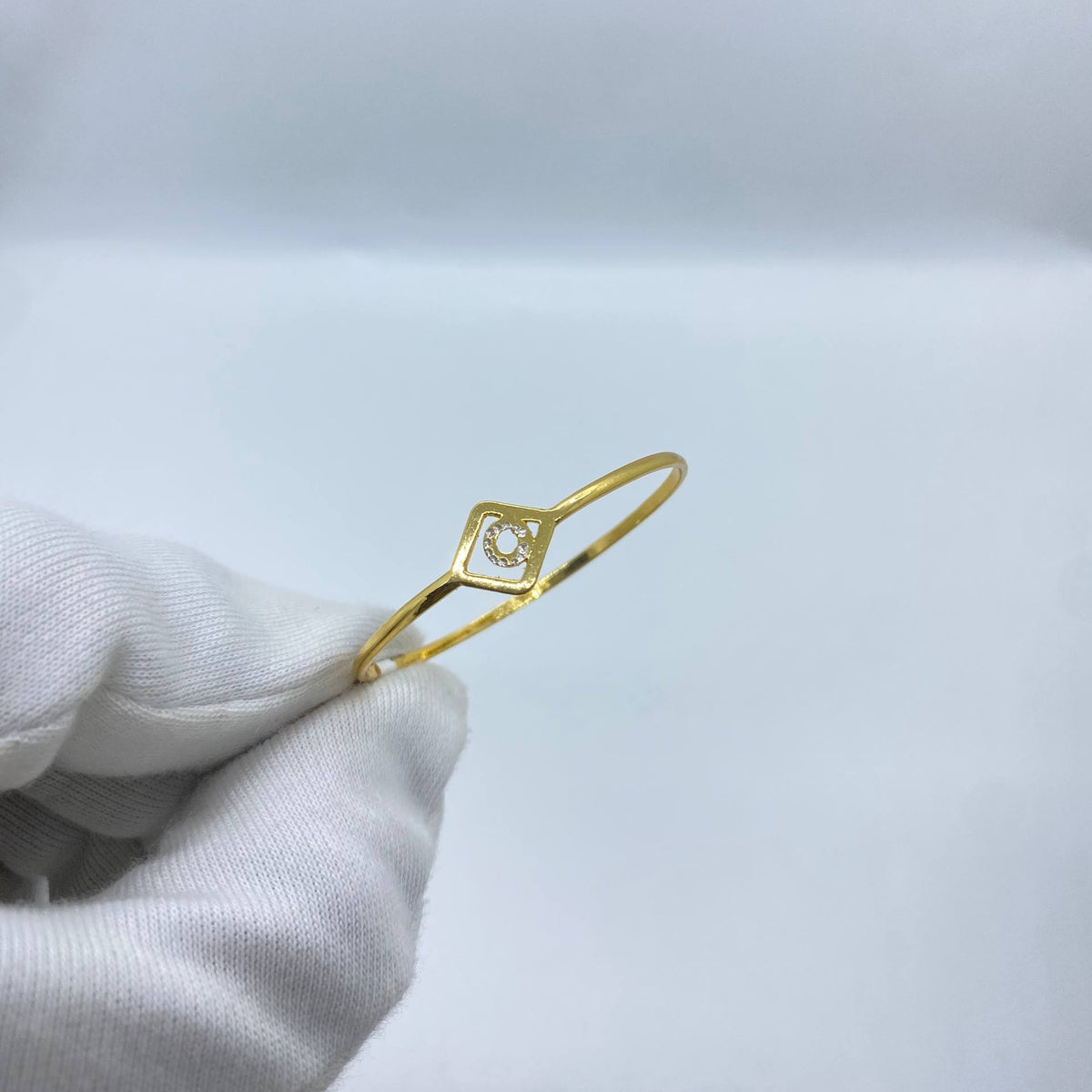Crystal Diamond Gold Bangle