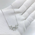 Crystal Floral Cluster Necklace