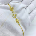 Crystal Floral Yellow Silver Bracelet