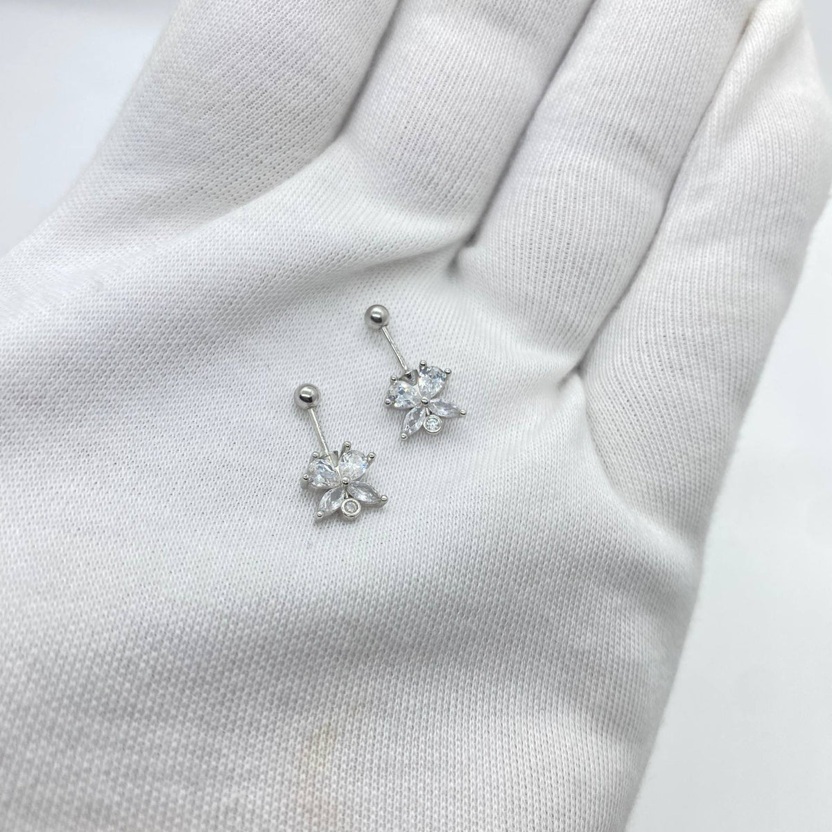 silver earrings