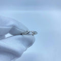 Crystal Heart Swirl Silver Ring