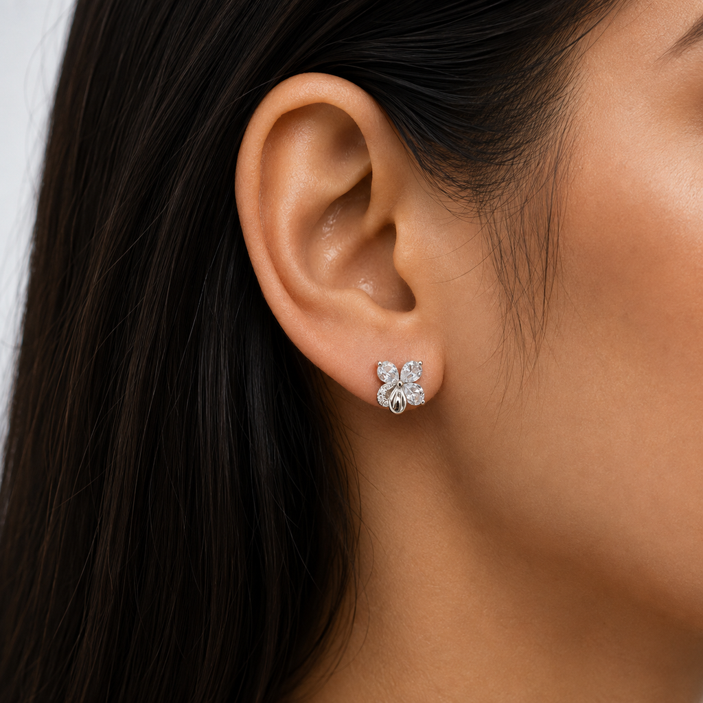 silver earrings