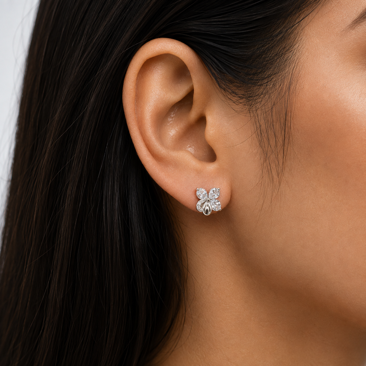 silver earrings