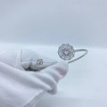 Crystal Sunburst Silver Bangle