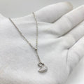 Crystal white Swan Drop Necklace