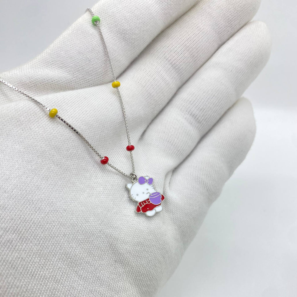 silver baby necklace