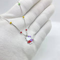 silver baby necklace