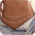 Dainty Double-Layer Silver Waist Chain