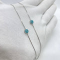 Delicate Blue Gemstone Anklets