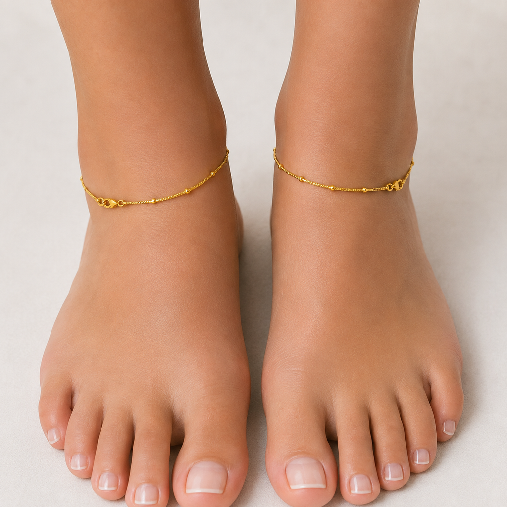 Delicate Gold Anklets