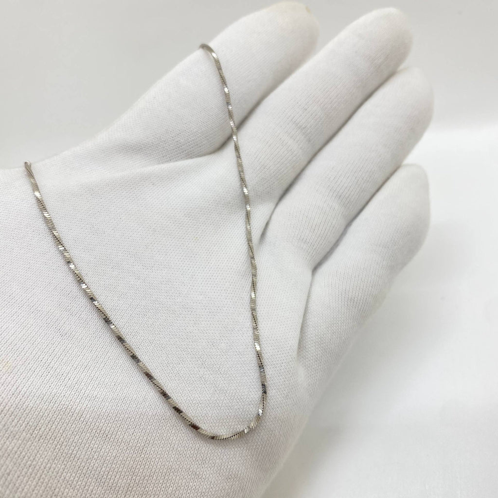 Diamond Cut Snake Silver Chain