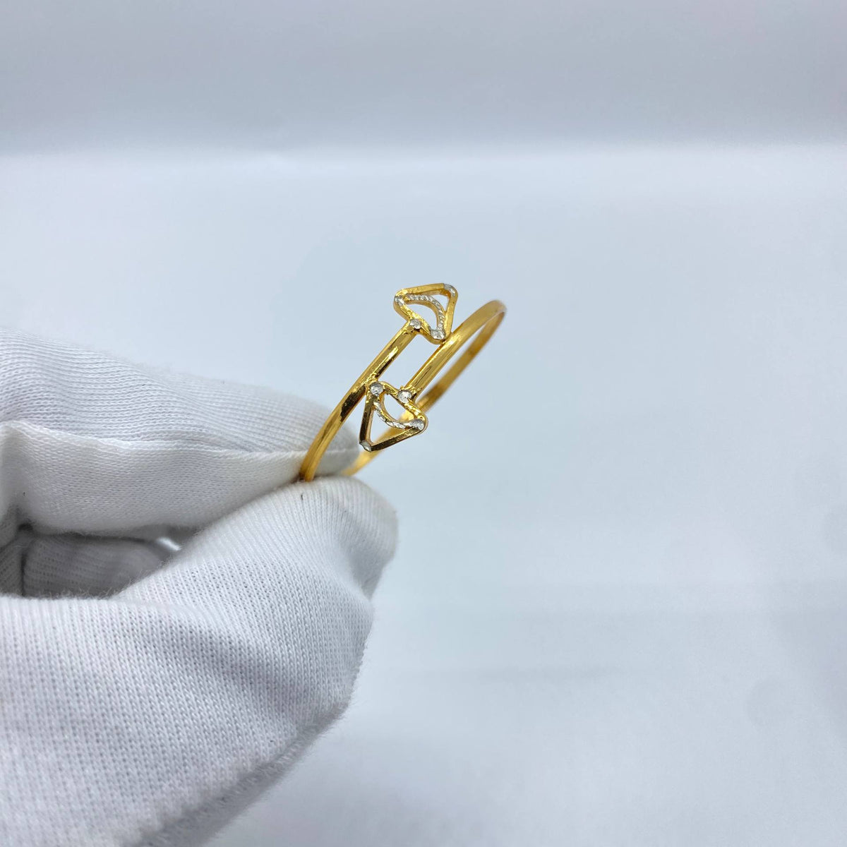 Diamond Triangle Yellow Bangle