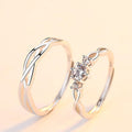 Diamond Wave Couple Ring