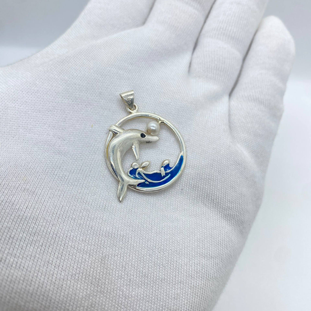 Dolphin & Pearl Ocean Pendant
