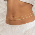 Double-Layer Gold Waist Chain Set