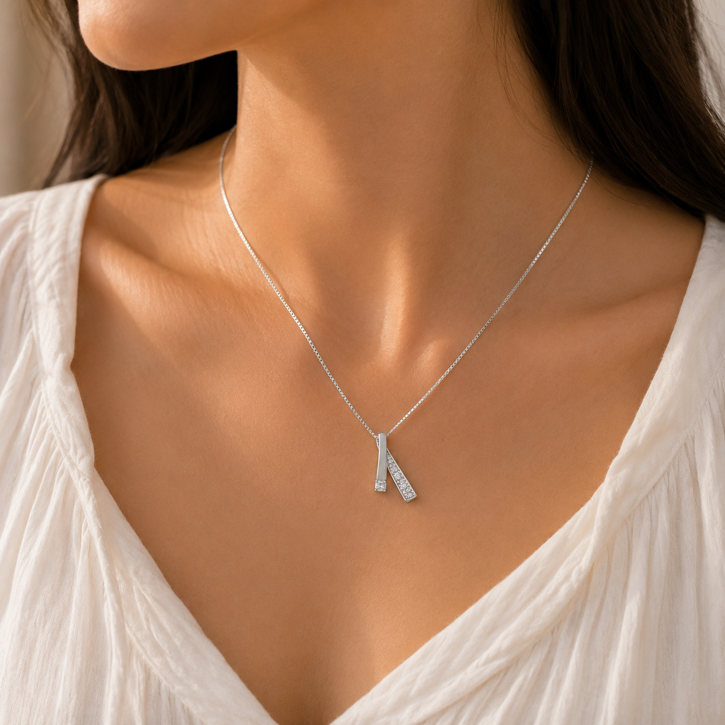 silver necklace