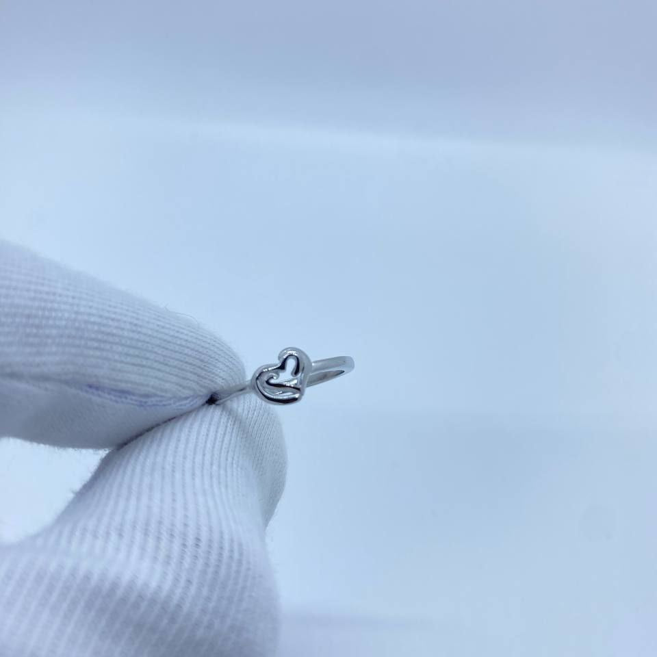 Double Heart Silver Ring