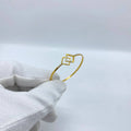 Double Square Gold Bangle