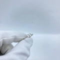 Double white Stone Silver Ring